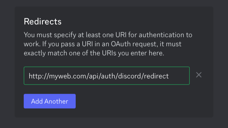 Discord OAuth2 Redirect