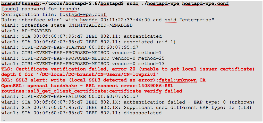 hostapd-wpe error