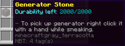 Stone generator item