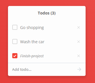 JS Todo List Screenshot