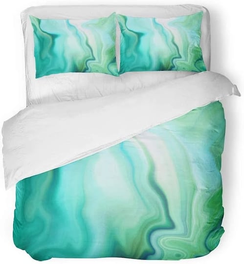 fmshpon-3-piece-bedding-set-abstract-marbled-agate-paint-liquid-marbling-effect-creative-emerald-gre-1