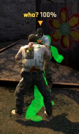 This is how legit anti-aim looks like. The green part is what other players will see and the part is where the actual hitbox and playermodel is located. 