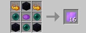 Crafting recipe for nether portals