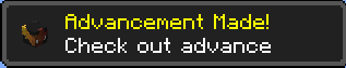 Minecraft advancement banner