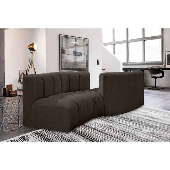 meridian-furniture-arc-brown-boucle-fabric-modular-sofa-1