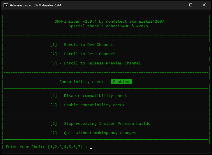 Screenshot of ORM-Insider