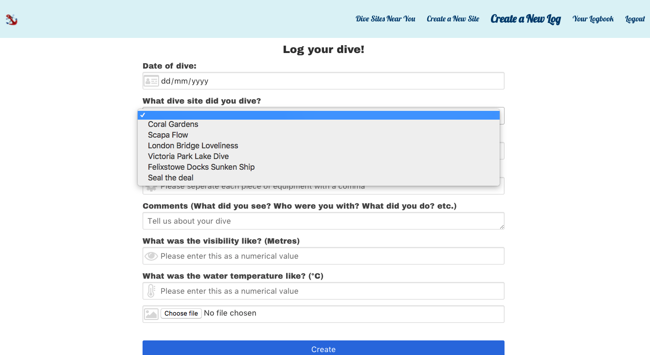 Dive Logging