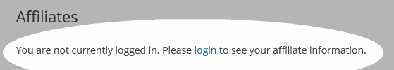 Affiliates - Logged-out users