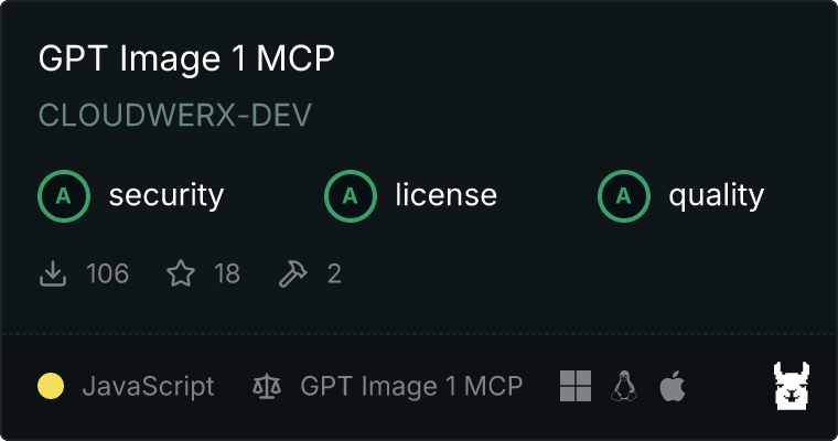 GPT Image 1 MCP server
