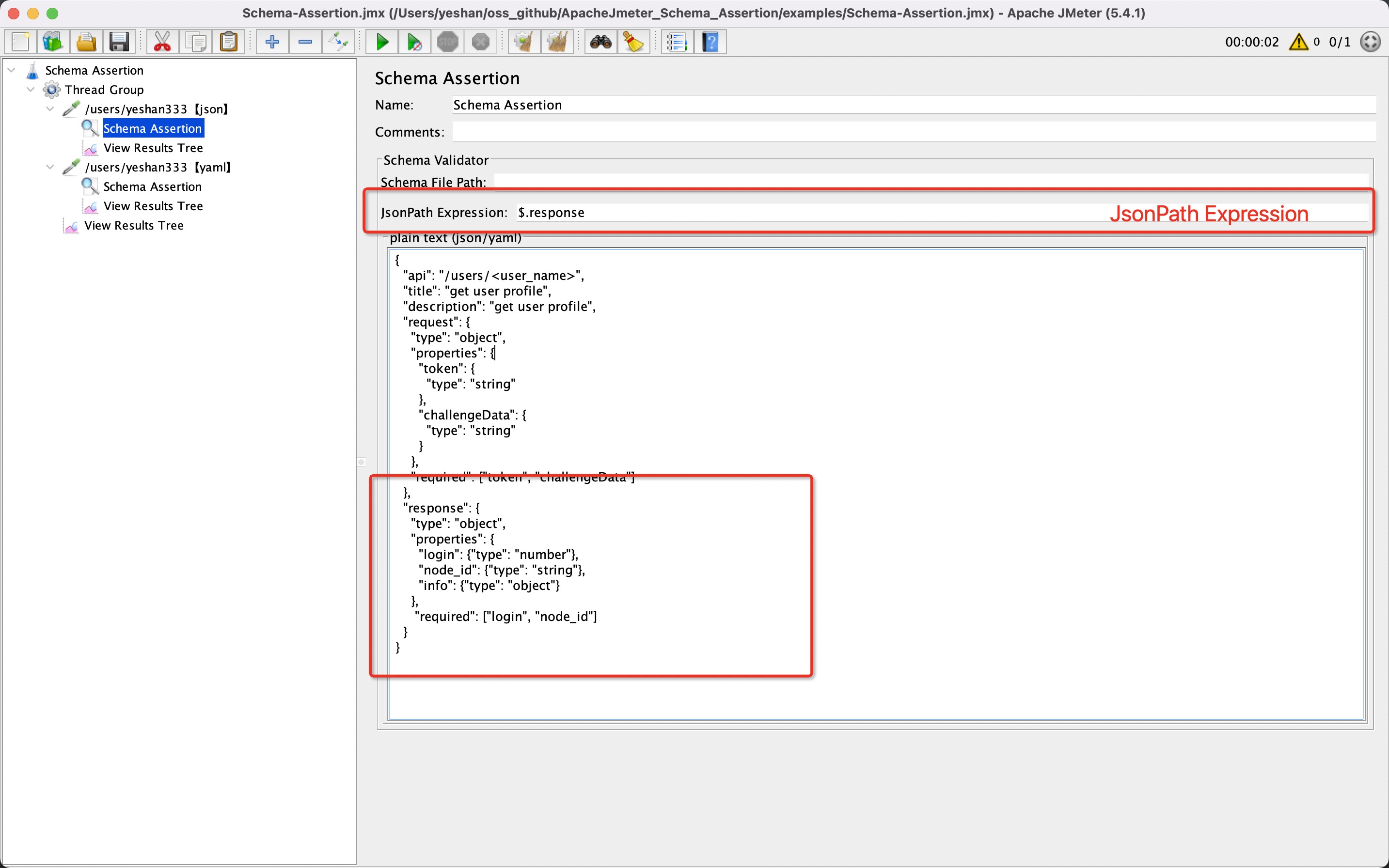 Assertion Settings