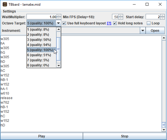 Octave quality estimation