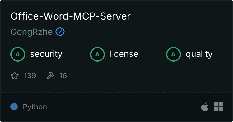 Office Word Server MCP server