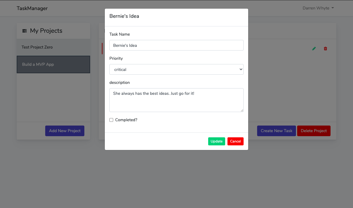 screenshot of taskmanager