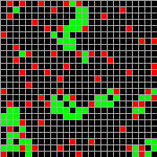 A bitmap rendered from conway's game of life