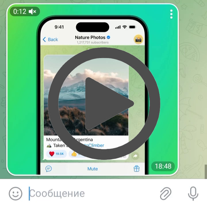 Видео в кружок