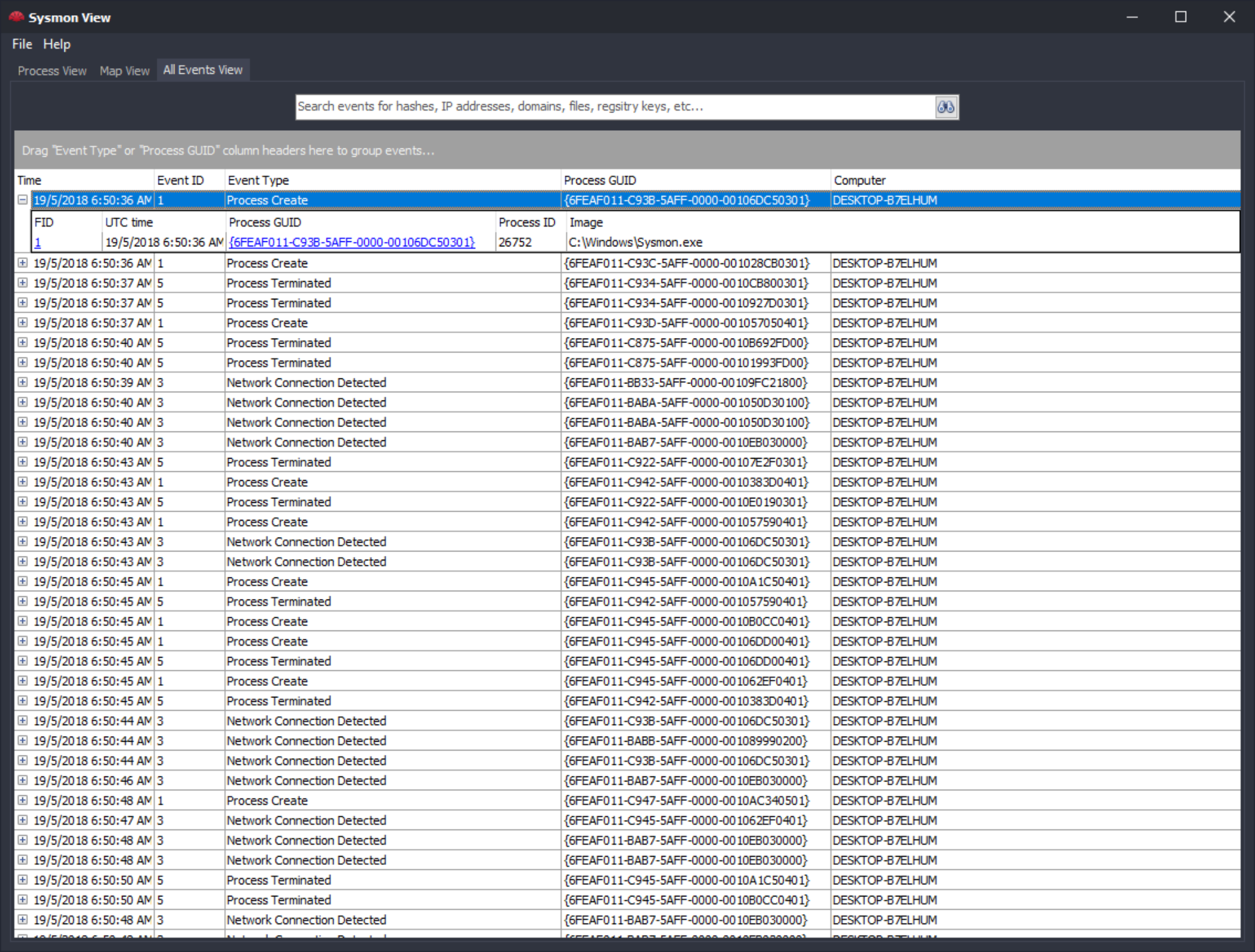 Sysmon View