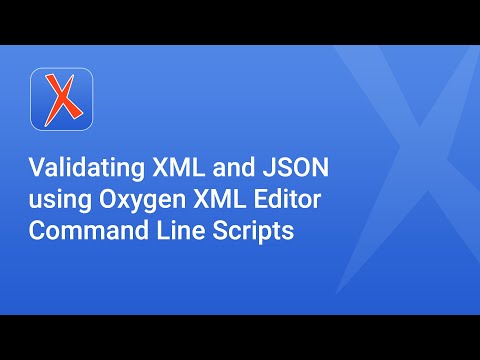 Validating XML and JSON using Oxygen XML Editor Command Line Scripts – This video shows how to use scripts from a command-line tool to validate documents. 