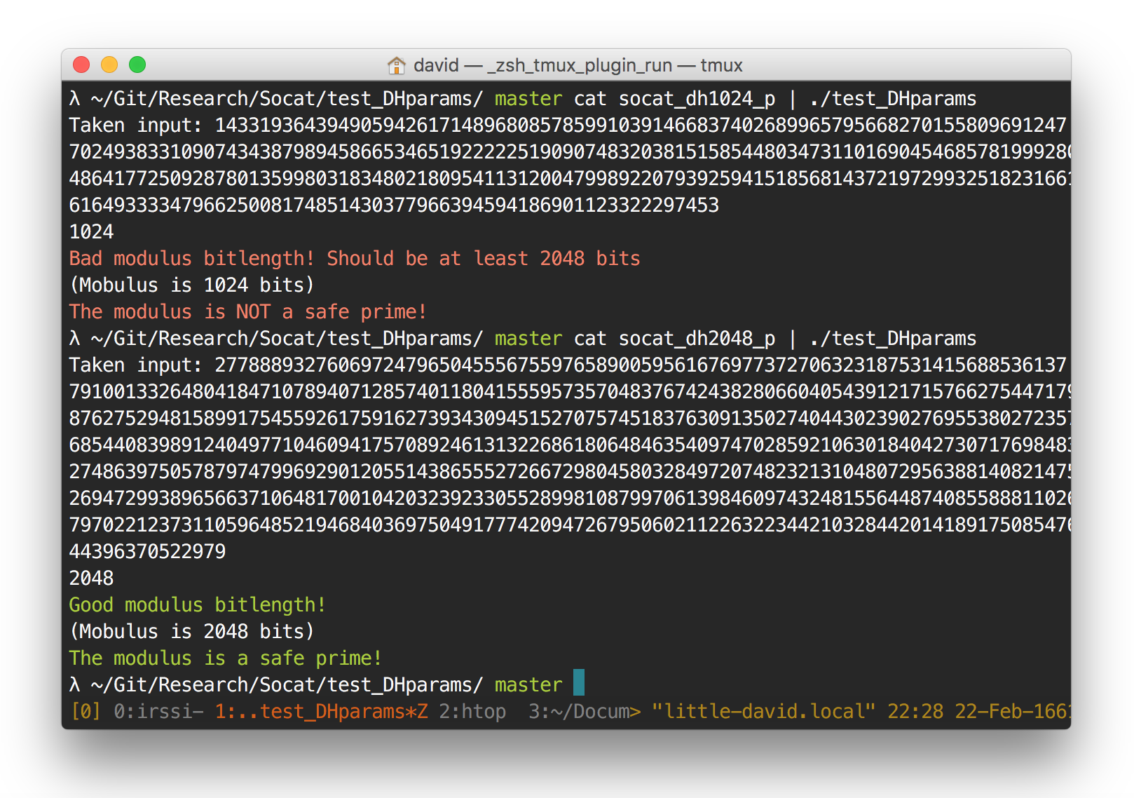 checking diffie hellman modulus