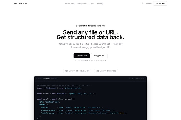 The Drive AI Developer API