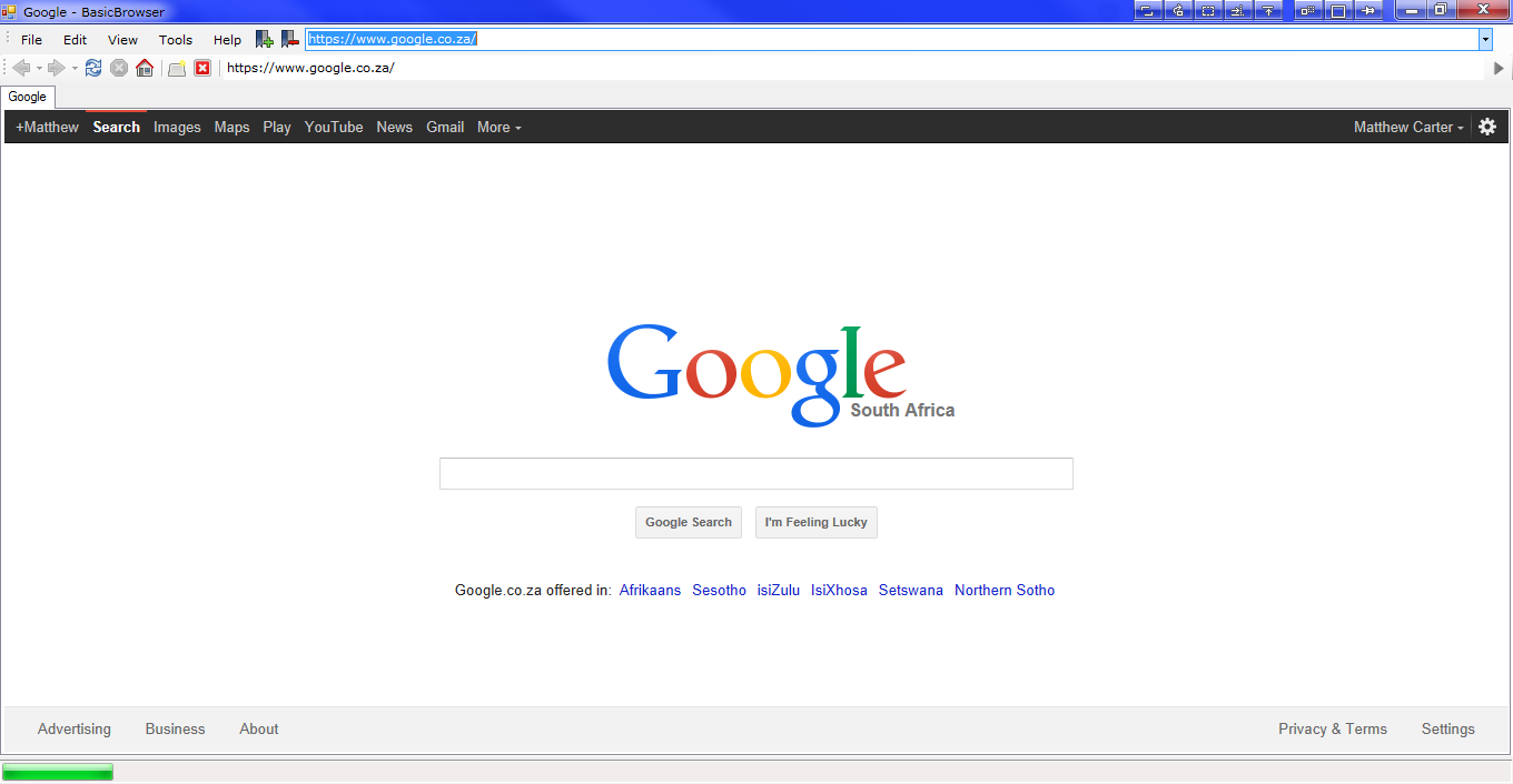 BasicBrowser One Tab Screenshot