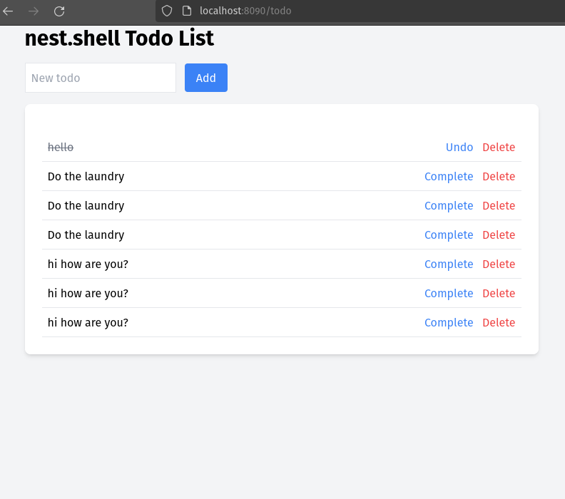 todo app example