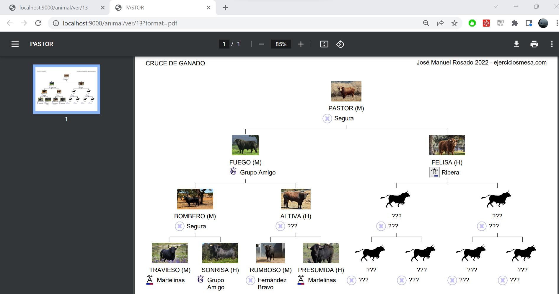 Cruce de Ganado: Ascendencia animal en PDF