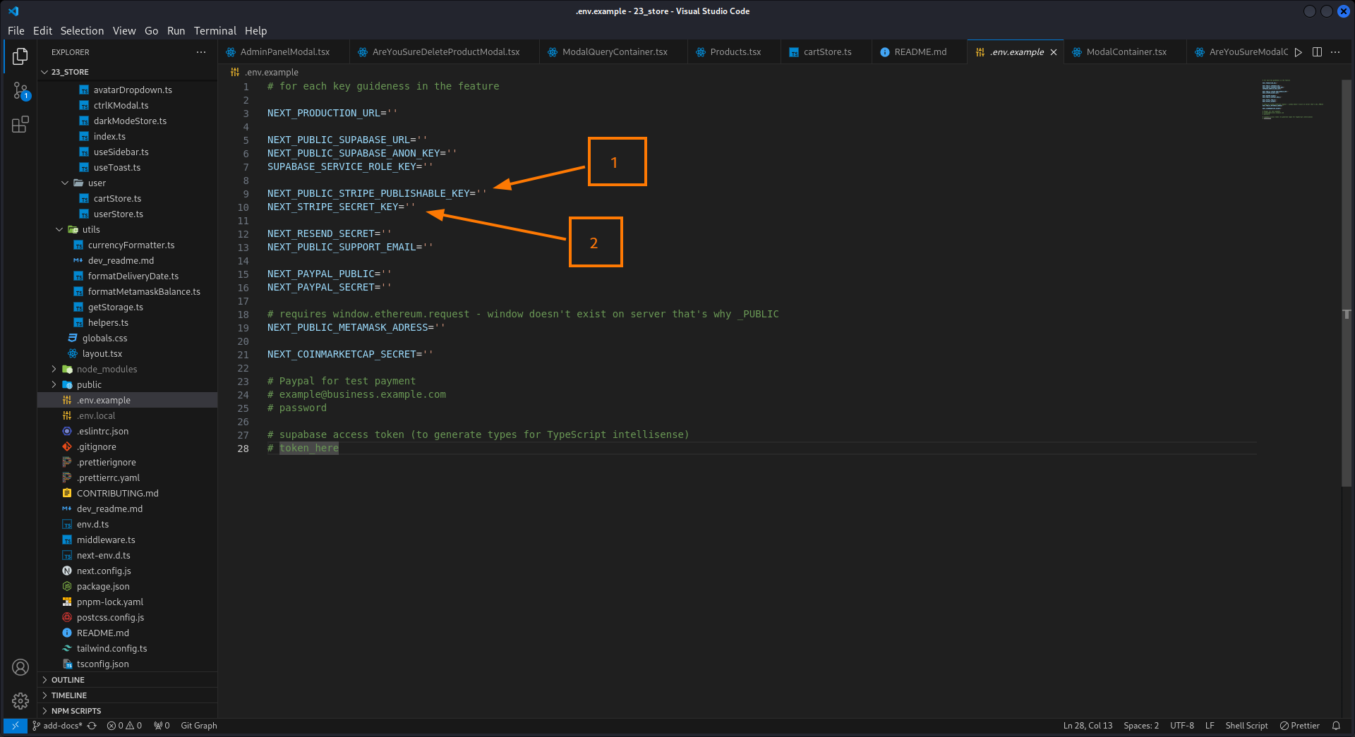 paste .env