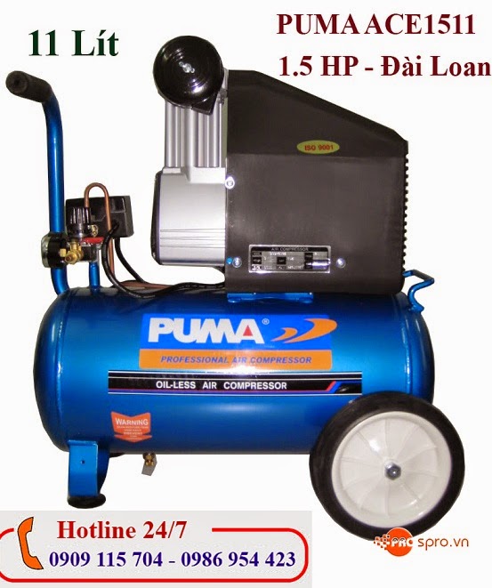 Máy nén khí Mini 1.5HP PUMA ACE1511 Bình chứa  11 Lít