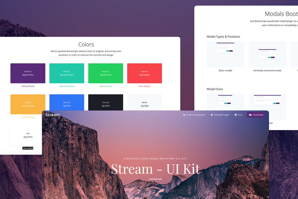 Stream UI Kit - A beautiful Open Source Bootstrap 4 UI Kit