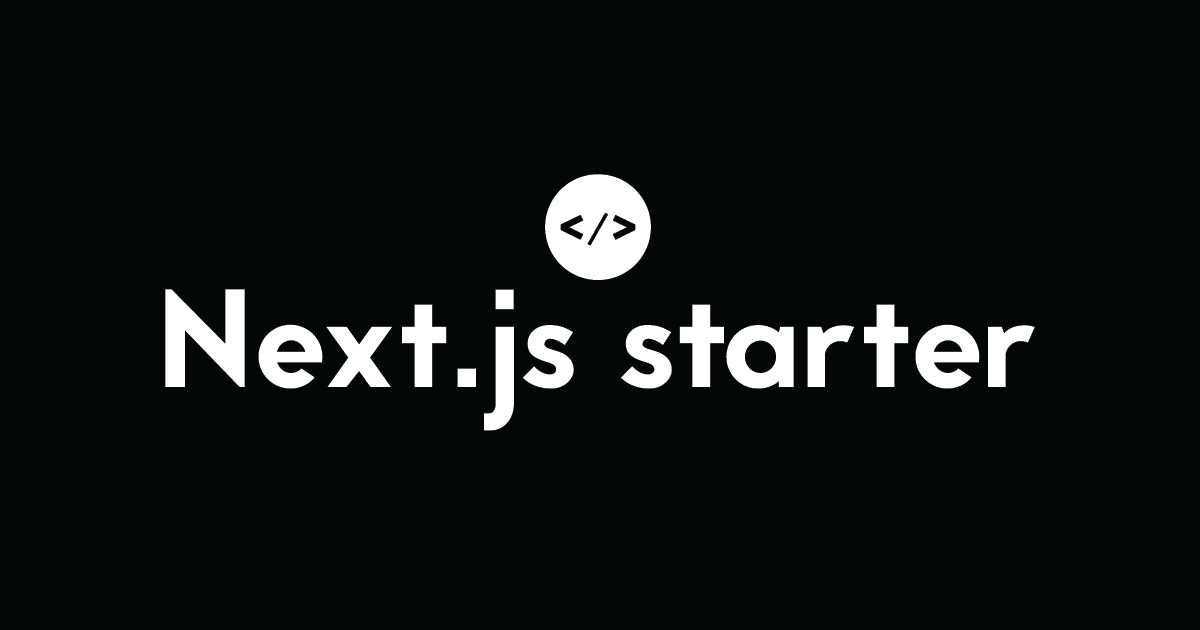 Next.js starter