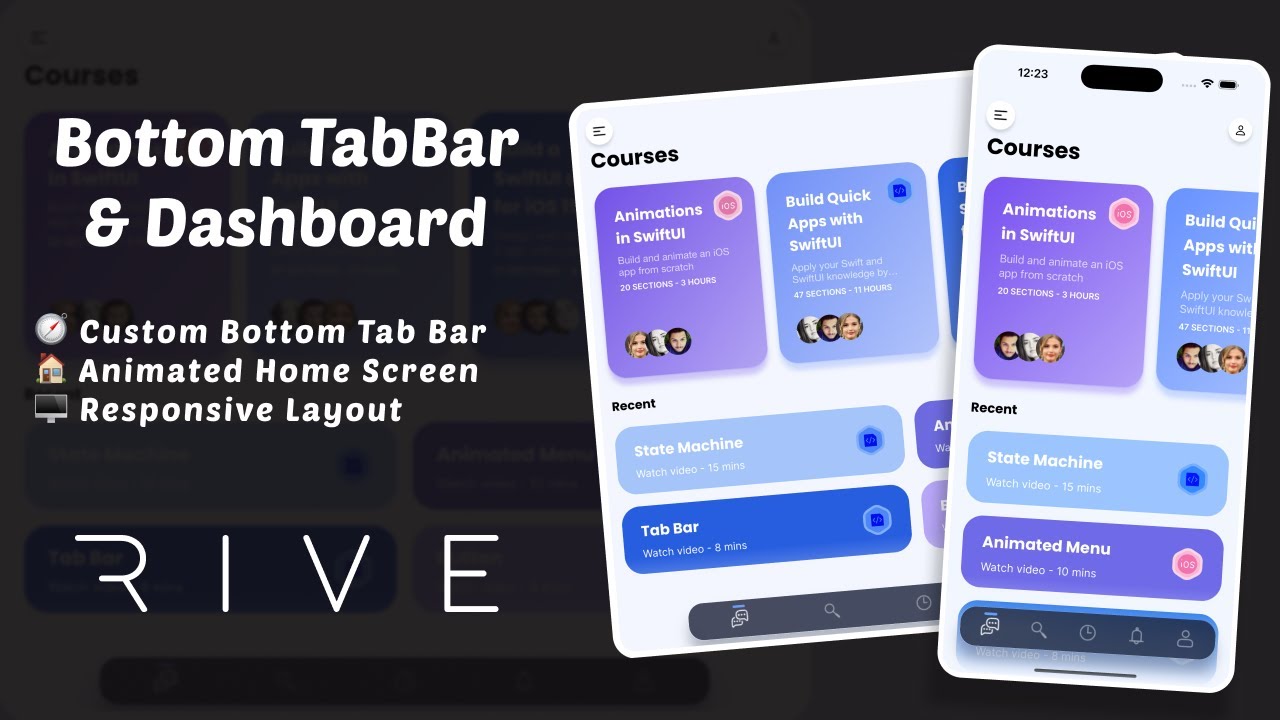 Ionic & Rive Tutorial - Bottom Tab Bar & Home UI Thumbnail