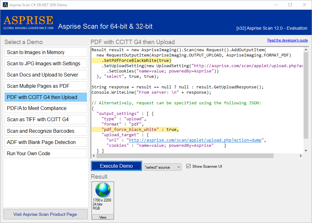 TWAIN WIA Scanning API library