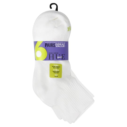 hue-socks-mini-crew-sport-white-6-pairs-1