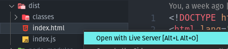 Open with Live Server
