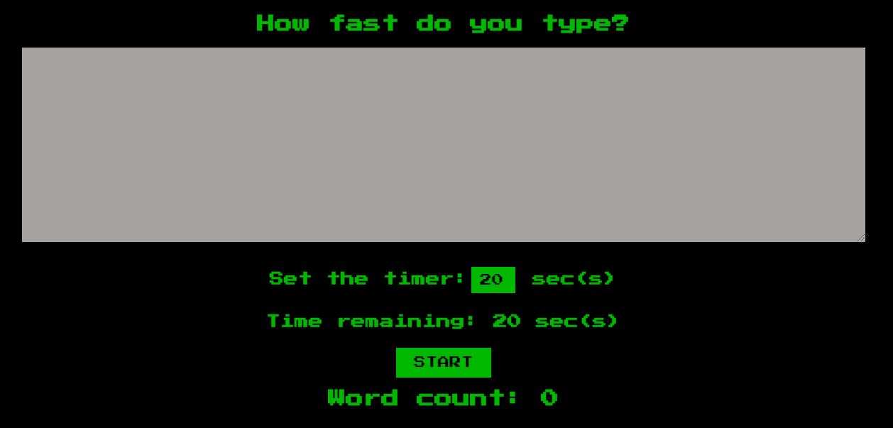 Speed Typing Game Screenshot