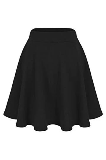 basic-solid-stretchy-cotton-high-waist-a-line-flared-casual-skater-mini-skirt-1