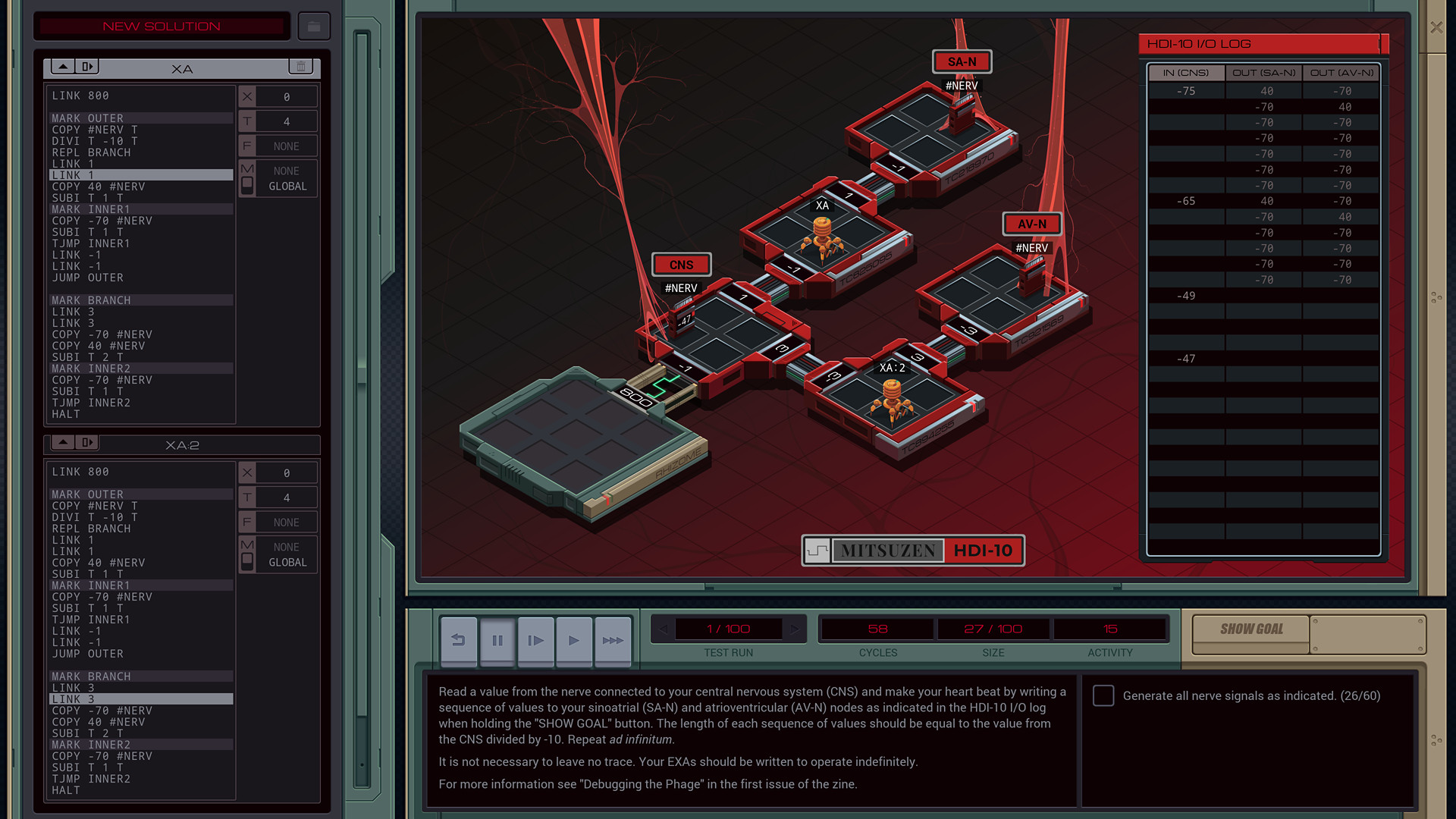 Exapunks I/O screenshot