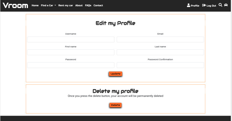 Edit Profile Page