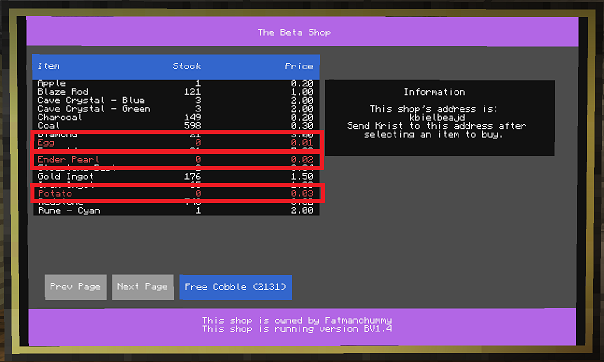 item table empty stock