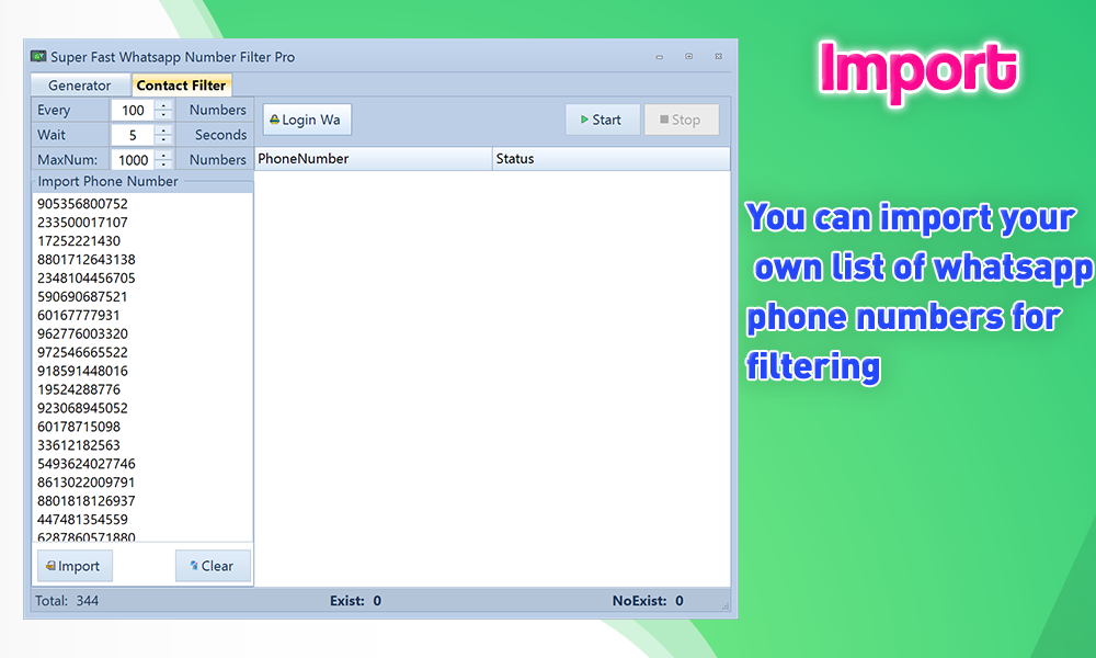 Super Fast Whatsapp Number Filter Pro-Full Reseller