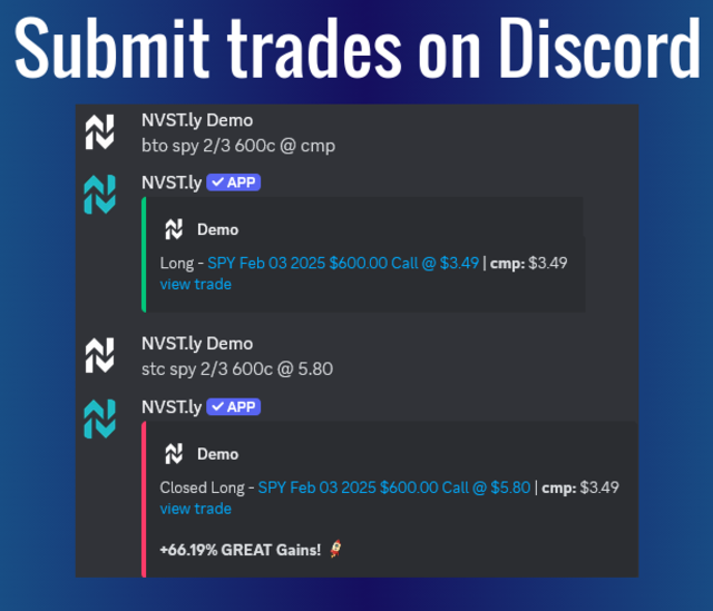 One-of-a-kind trade tracking & sharing Discord bot