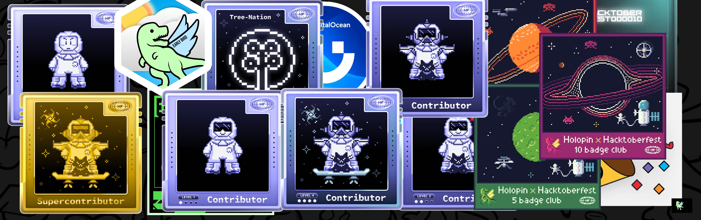 An image of @rothardo's Holopin badges, which is a link to view their full Holopin profile