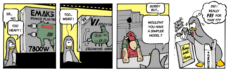 Emacs vs. Vim cartoon