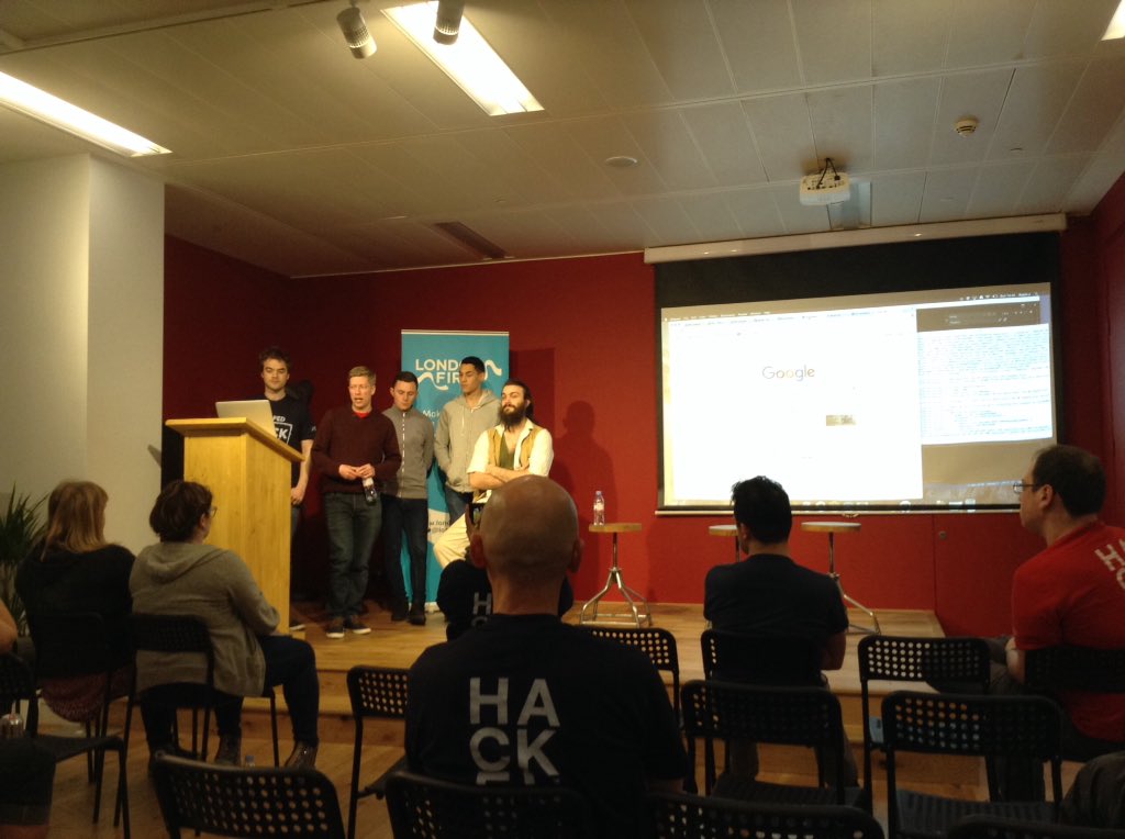 presenting the bot at Hack the Vote