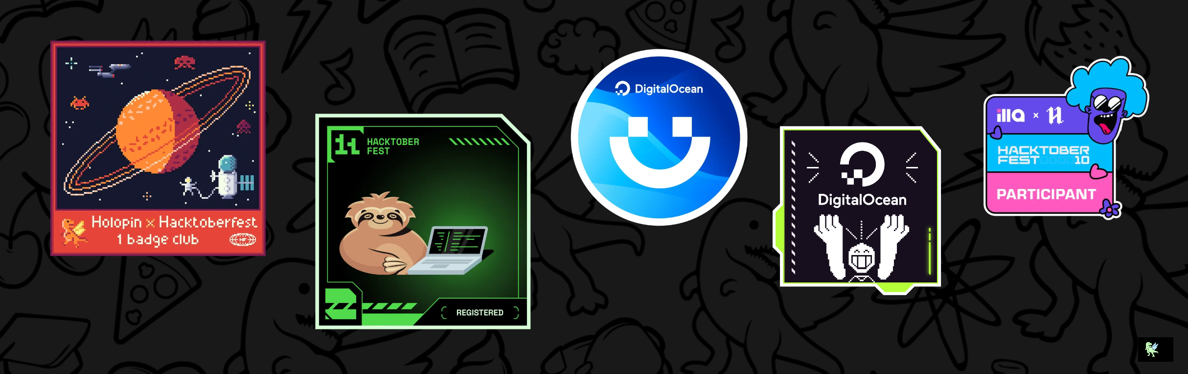 An image of @vilsi12's Holopin badges, which is a link to view their full Holopin profile