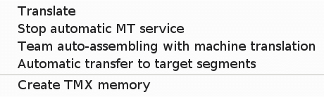 MT engines context menu