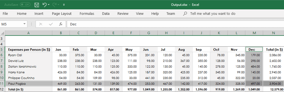 Export array of data to Excel in c#