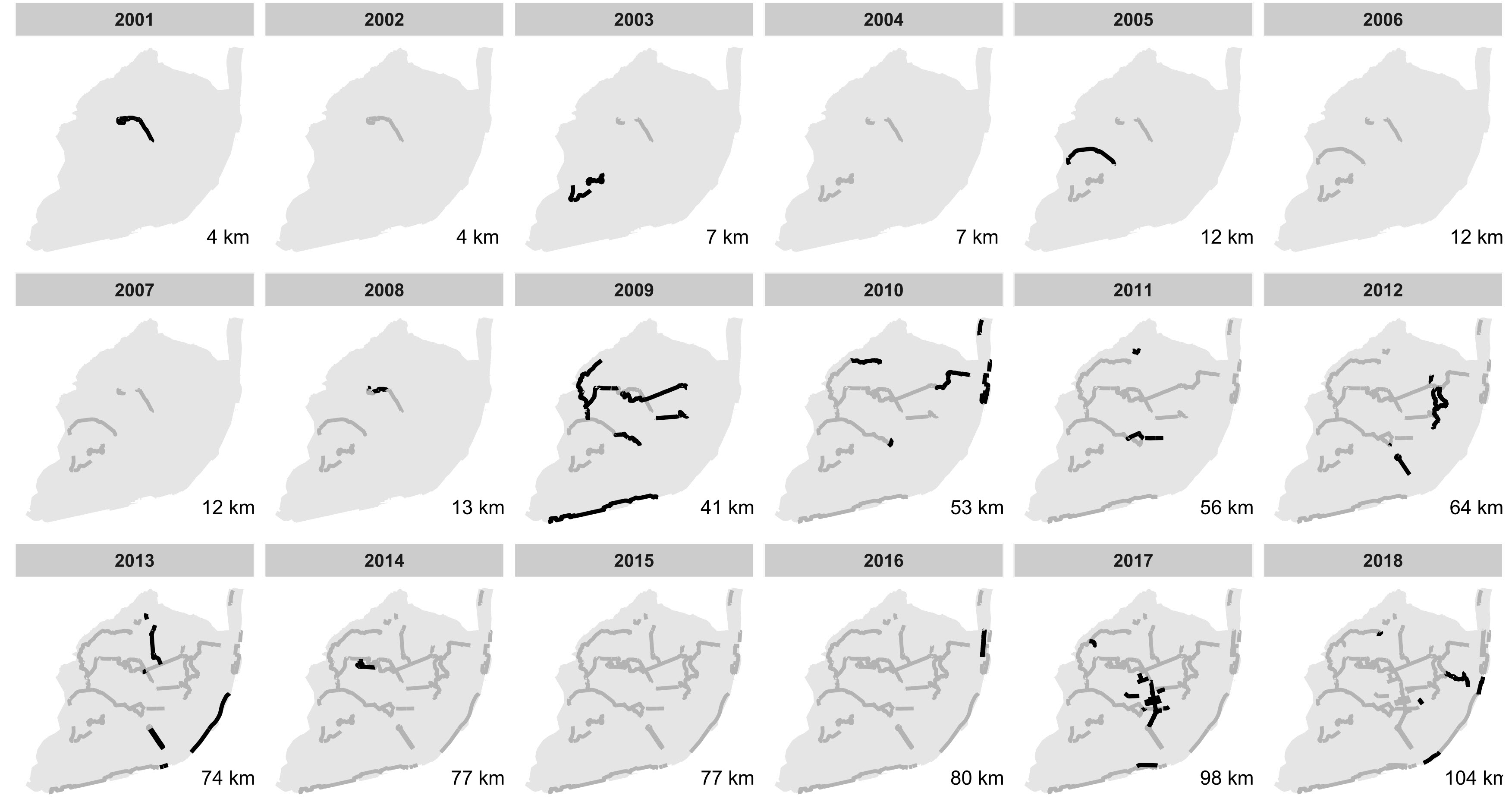 Evolucao Ciclovias Lisboa