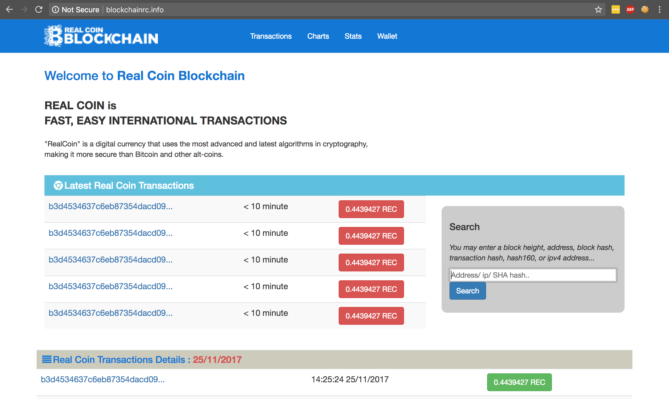 Blockchain.info Clone