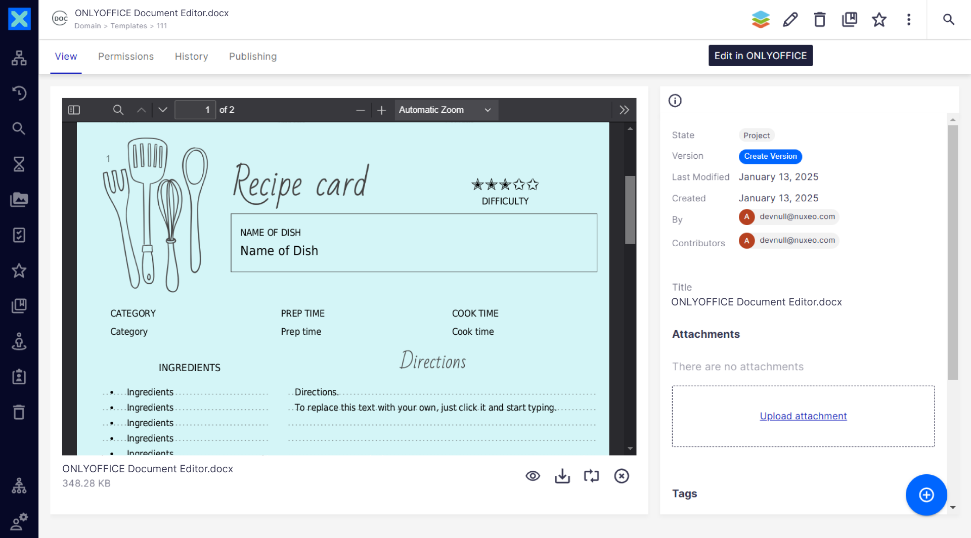 ONLYOFFICE for Nuxeo